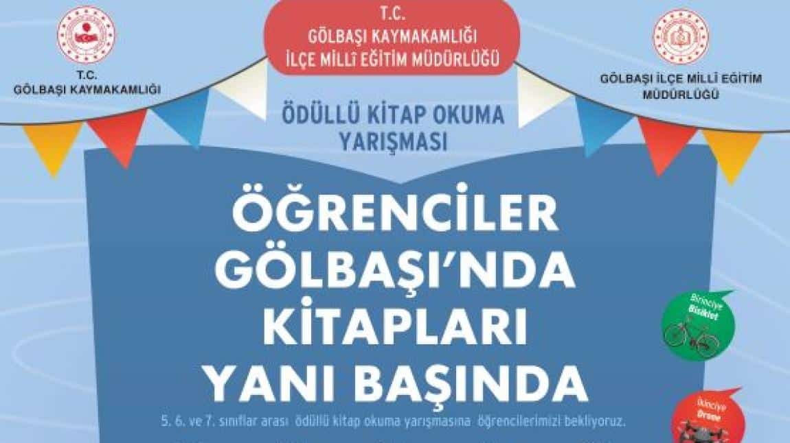 Öğrenciler Gölbaşı’nda Kitapları Yanı Başında Kitap Okuma Yarışması